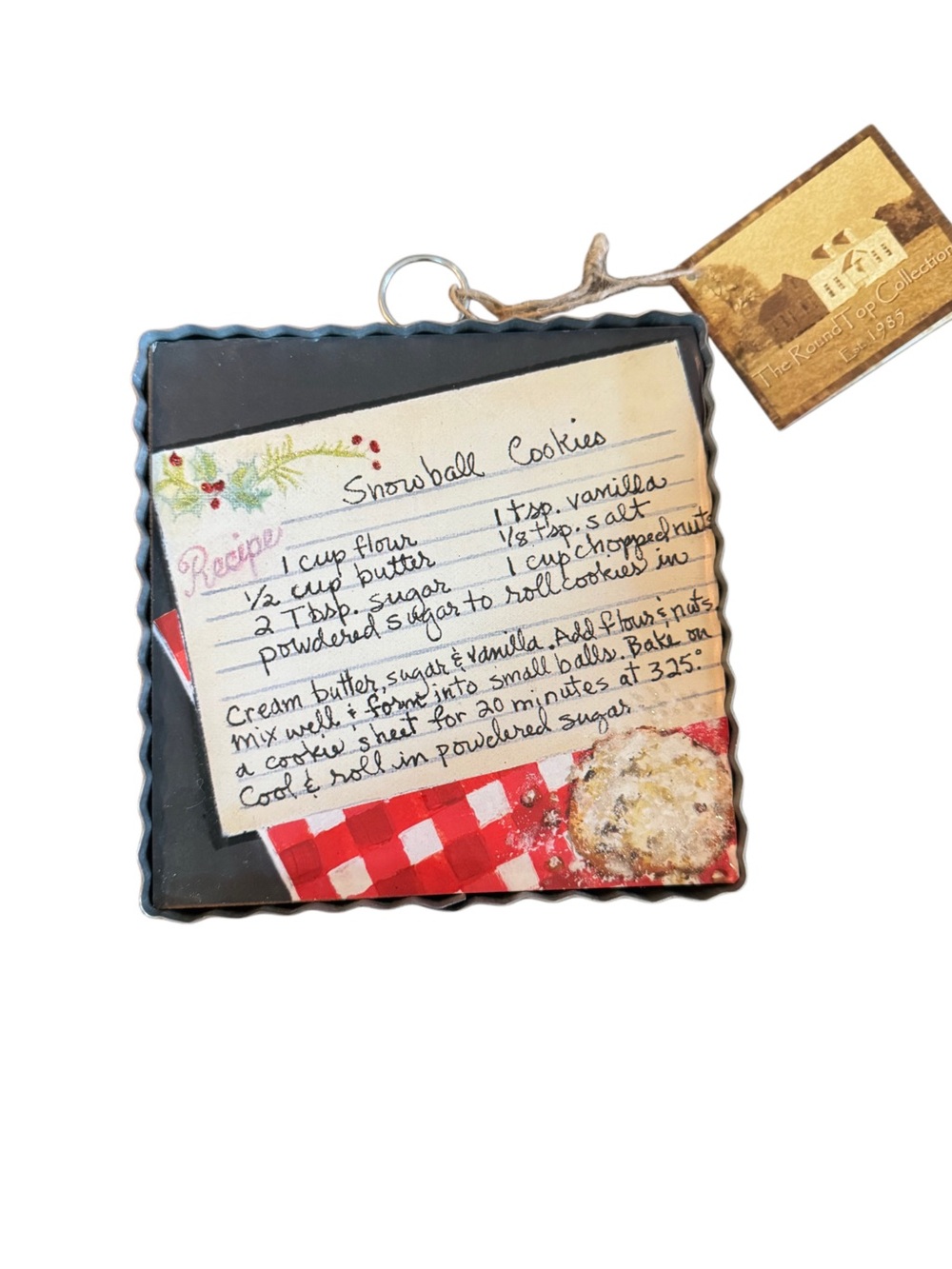 NWT The Round Top Collection Mini Gallery Snowball Cookies Recipe